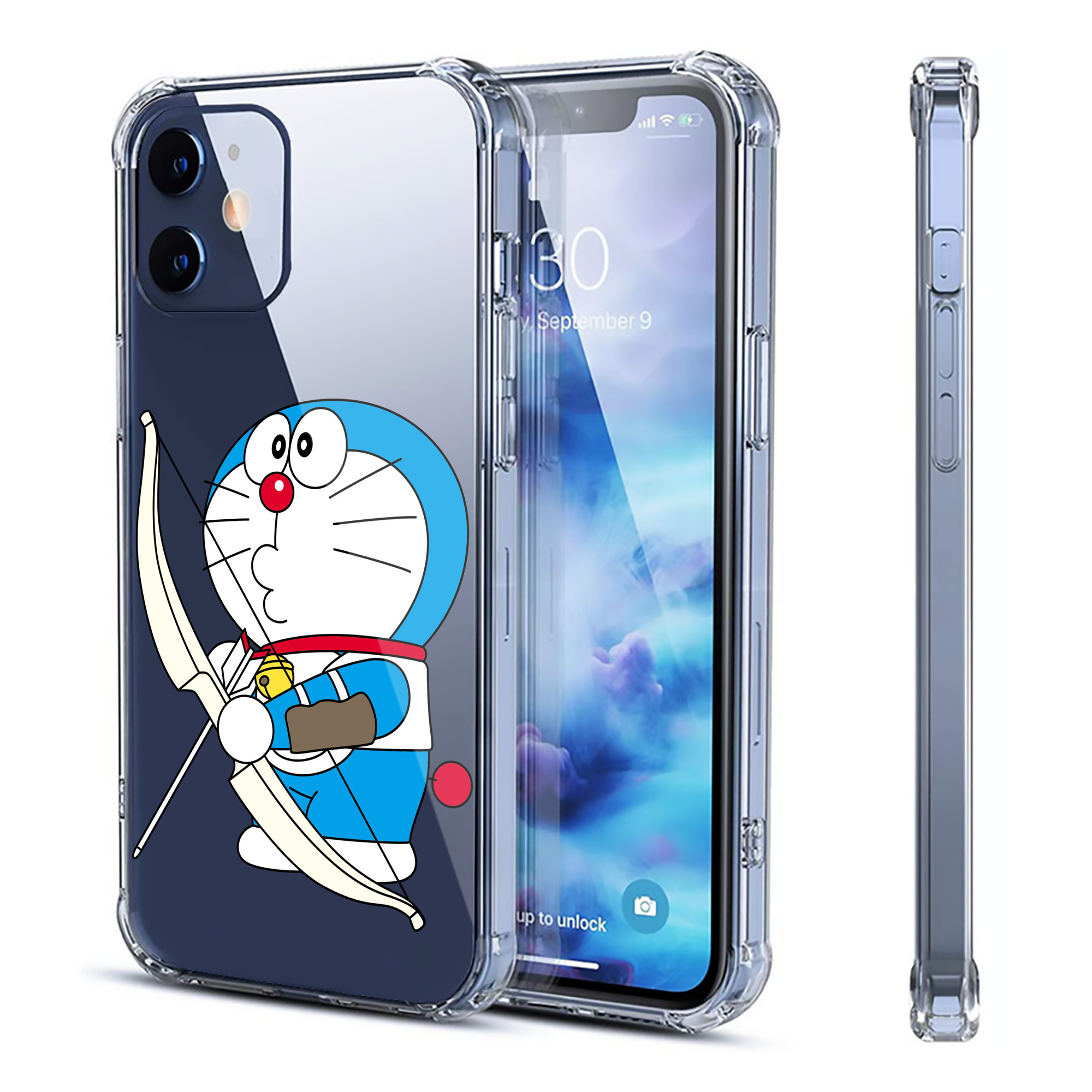 （画像用） ドラえもん Doraemon 【iPhone 12シリーズ対応】透明スマホケース（クリアソフトケース）